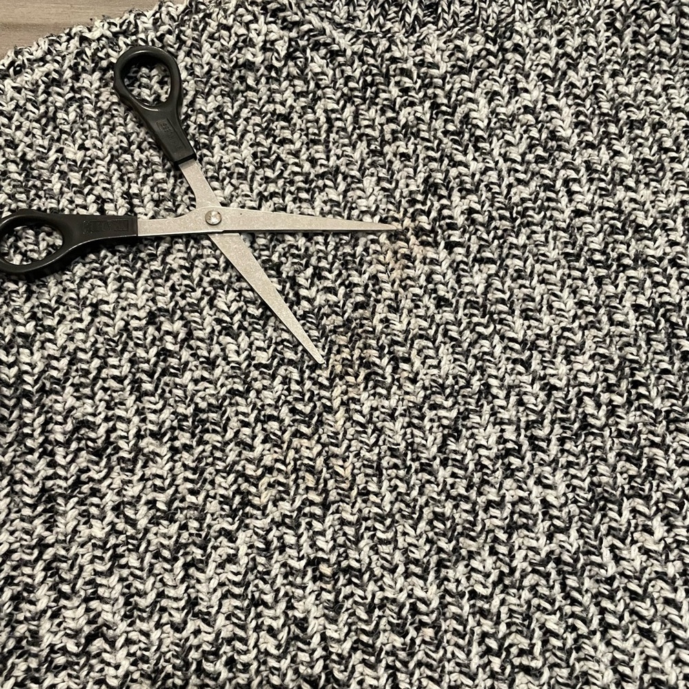 Madewell wide rib turtleneck sweater woman’s S black and white - Picture 6 of 7